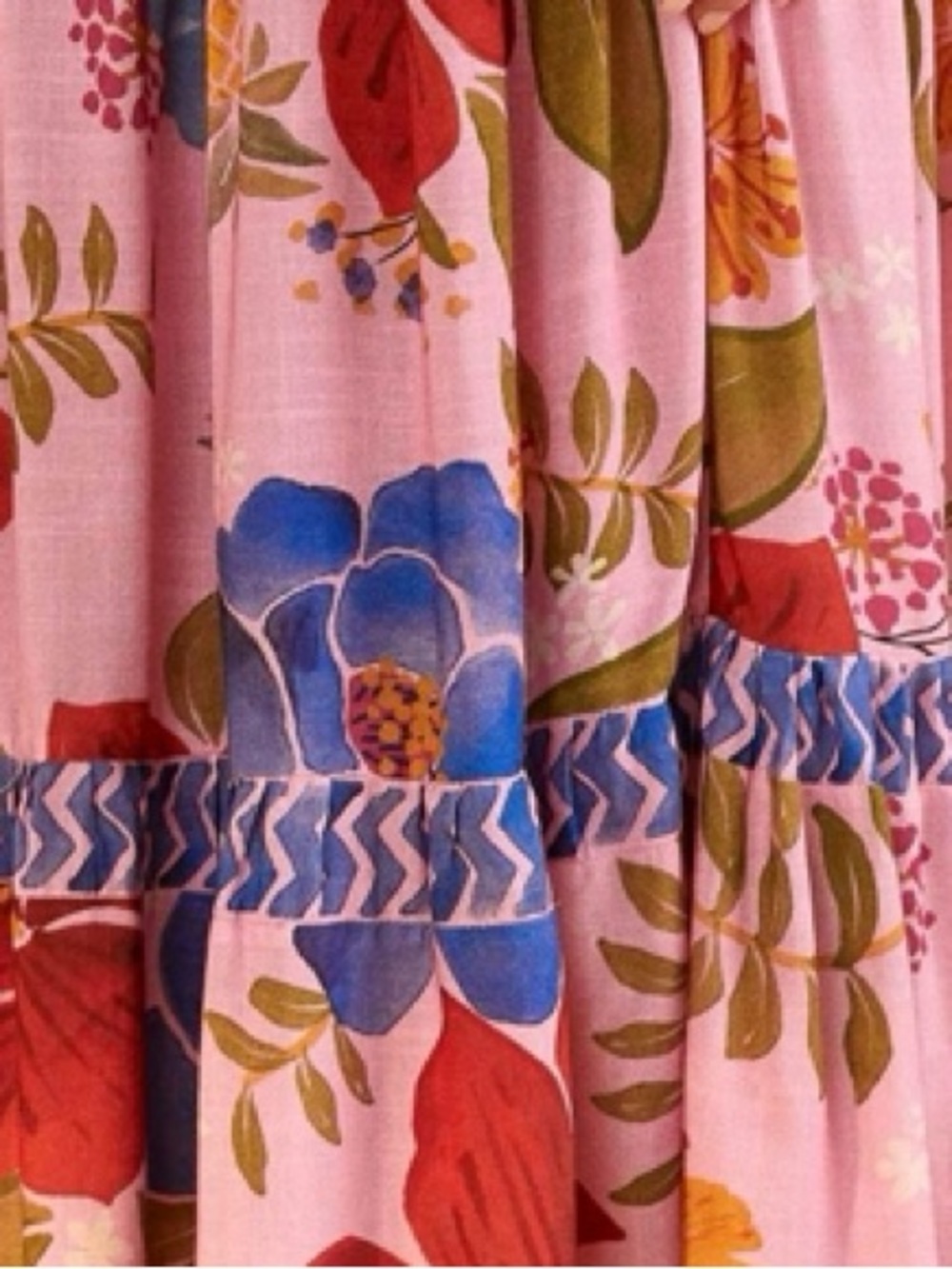 FARM RIO Florisbela Tiered Maxi Skirt Large - Picture 3 of 14